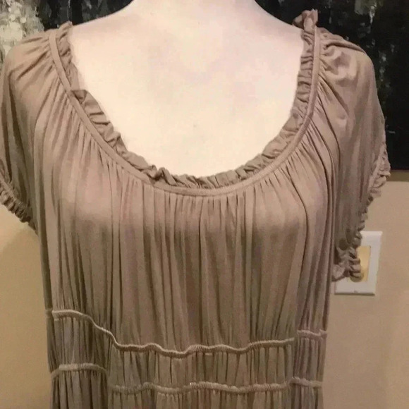 Paper Doll Tan Bridgerton Maiden Style Maxi Dress w/Empire Waist-Size 3X - Picture 3 of 8